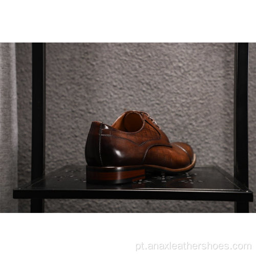 Sapatos sociais masculinos Oxfords com relevo